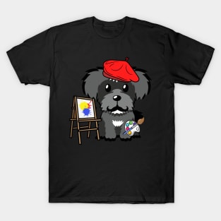 Funny schnauzer is a painter T-Shirt